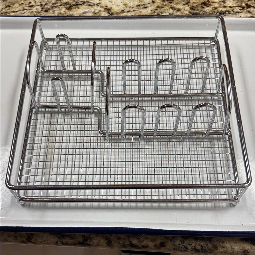 Stainless Steel Metal Flatware Rack Organizer - Picture 2 of 9